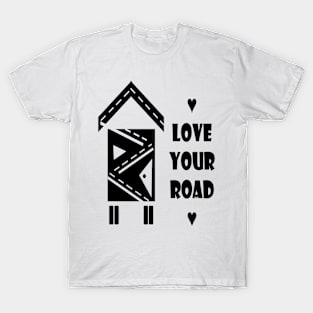 TINY HOUSE-LOVE YOUR ROAD BLACK T-Shirt